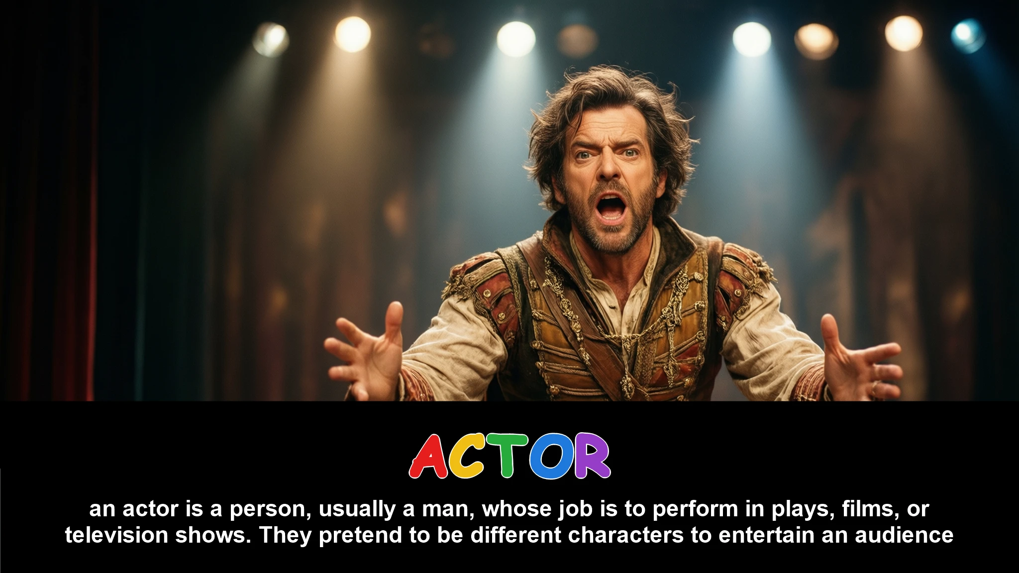 English Illustration for actor